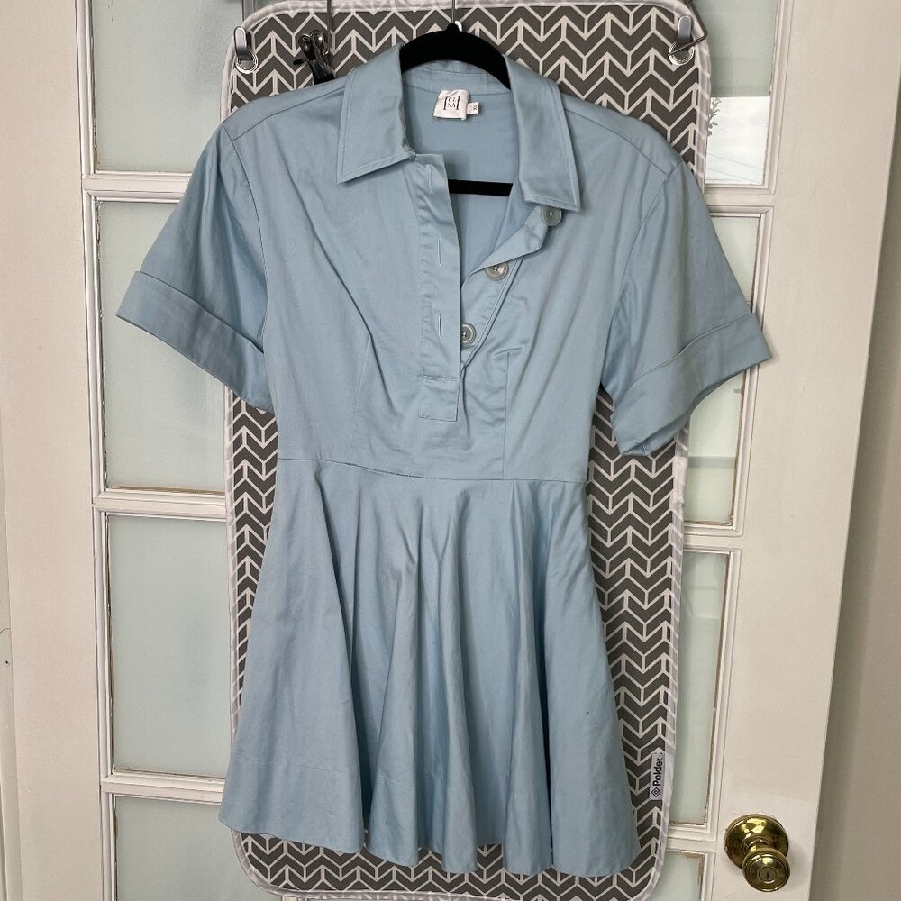 Helsa | Stretch Cotton Sateen Shirt Dress